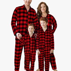 Classic Red and Black Buffalo Check Men's Pajama Set